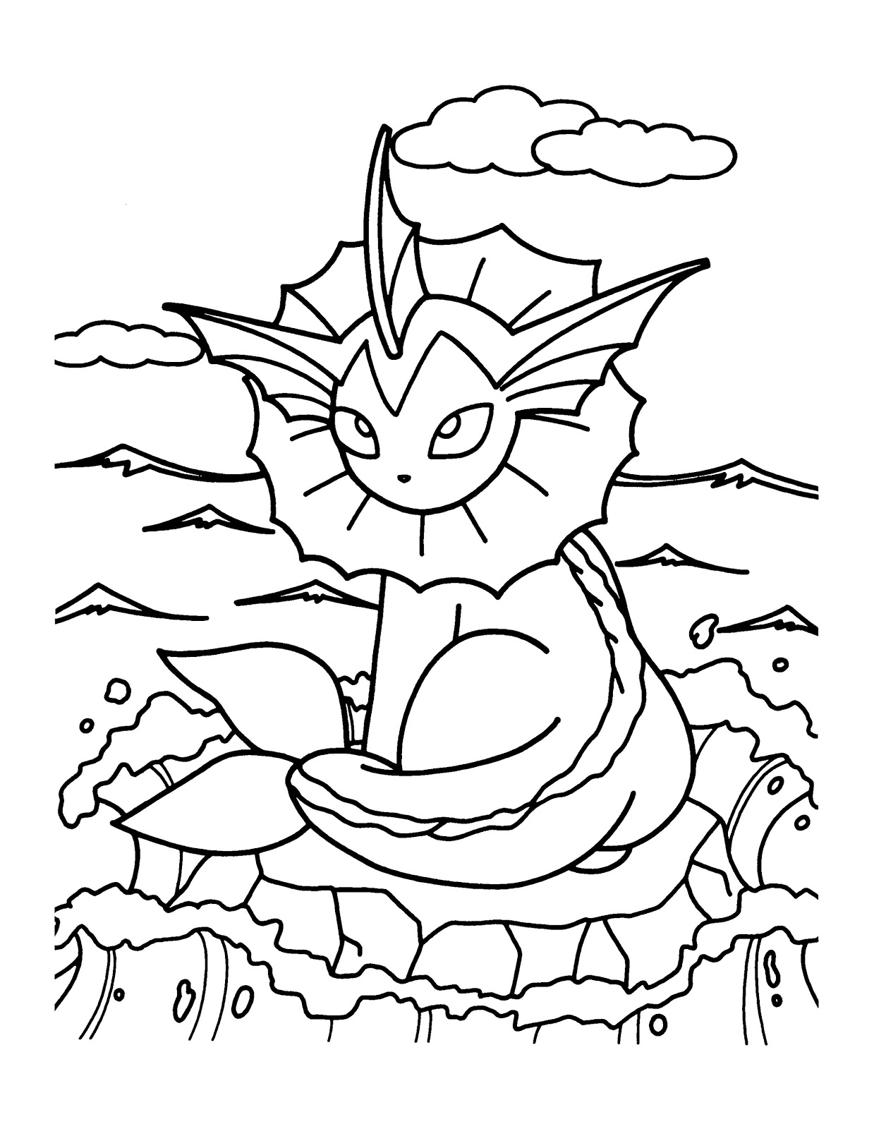 free printable pokemon vaporeon coloring pages free printable pokemon vaporeon coloring pages