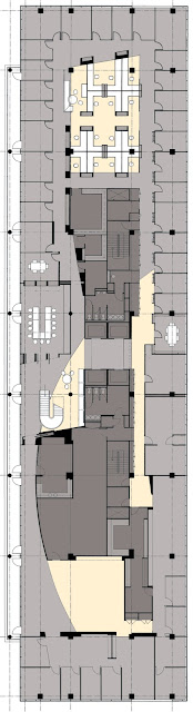 Commercial floor plan for Doner Advertising in Baltimore, MD , created by architect Ernesto Santalla while at KressCox Associates.