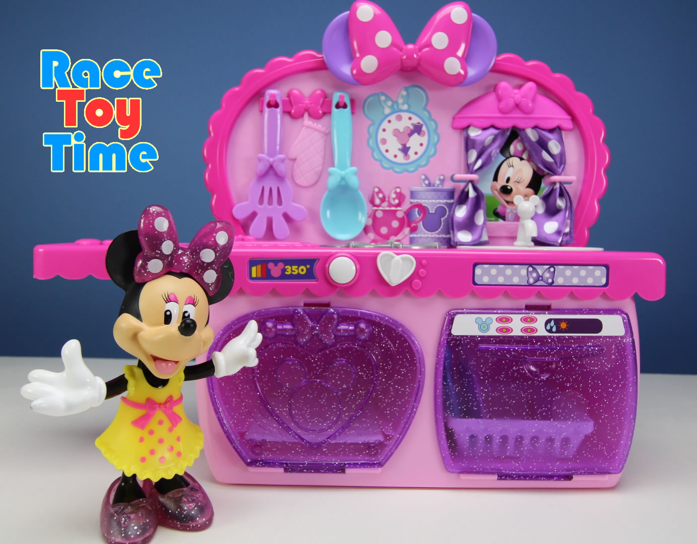 Race Toy Time: DISNEY MINNIE MOUSE Bow-Tique Bowtastic Toy Kitchen Playset