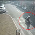 Vídeo: Motociclista cai após se enroscar em cabo da rede elétrica solto na rua; assista