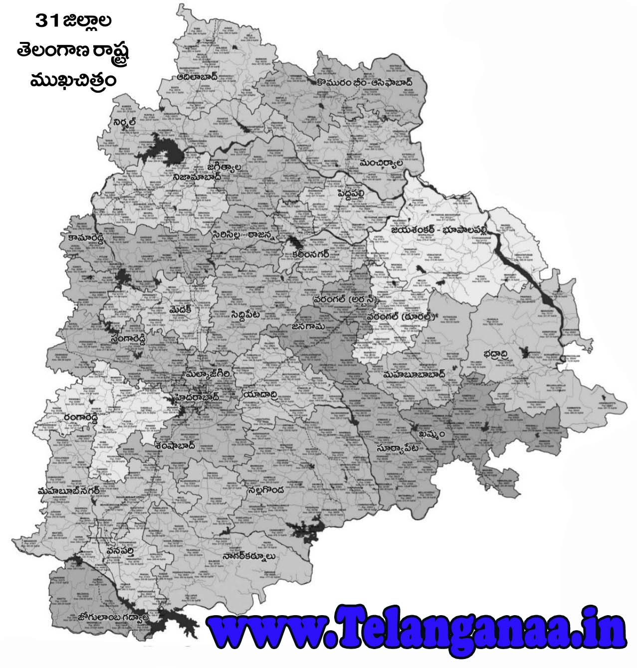 Telangana Map With Mandals