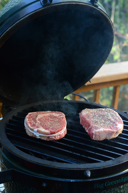 Prime Ribeye Steak with Roasted Garlic Chive Butter and Skillet Potatoes