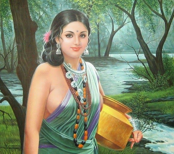 50 Most Beautiful Indian Women Paintings Of All Times Fine Art