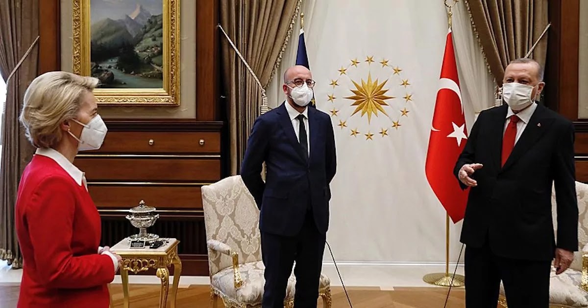 Gaffe As EU's Ursula Von Der Leyen Is Left Without A Chair At Meeting