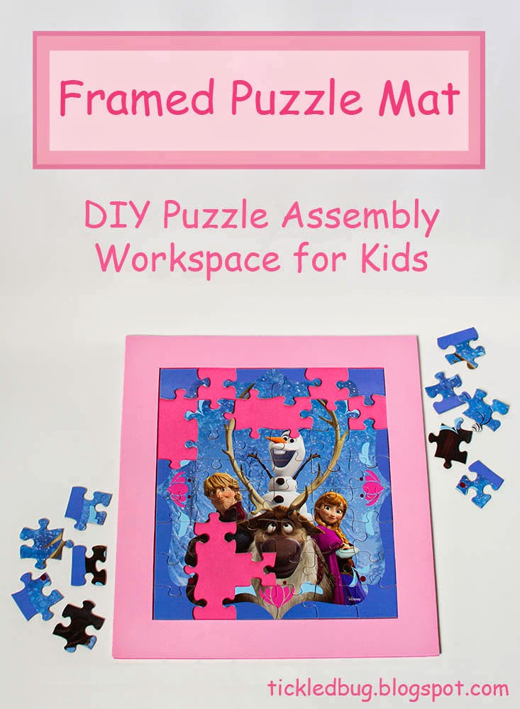 Tickled by the Creative Bug Framed Puzzle Mat DIY Puzzle Assembly
