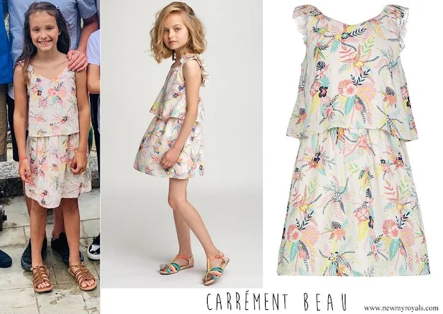 Princess Athena wore Carrement Beau floral print dress