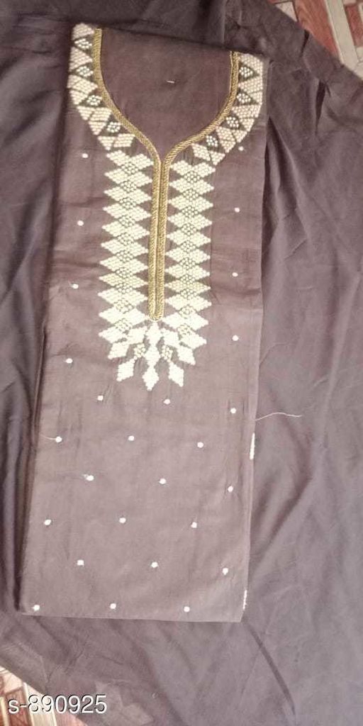 Dress Materials: Embroidary Cotton : ₹1070/- free COD WhatsApp ...