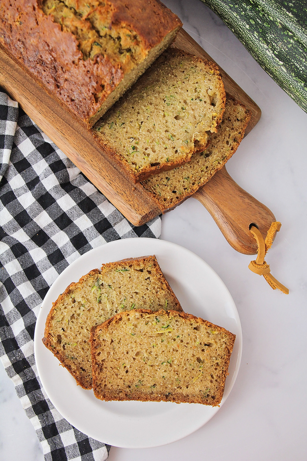 This delicious homemade zucchini bread is so tender and moist, with the perfect amount of sweetness!