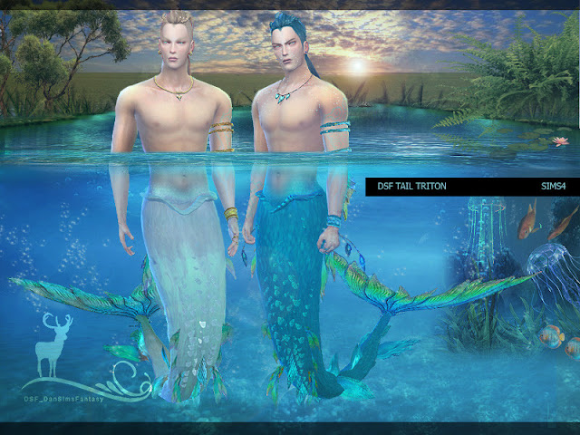 Хвосты и одежда для русалок The Sims 4 со ссылками на скачивание