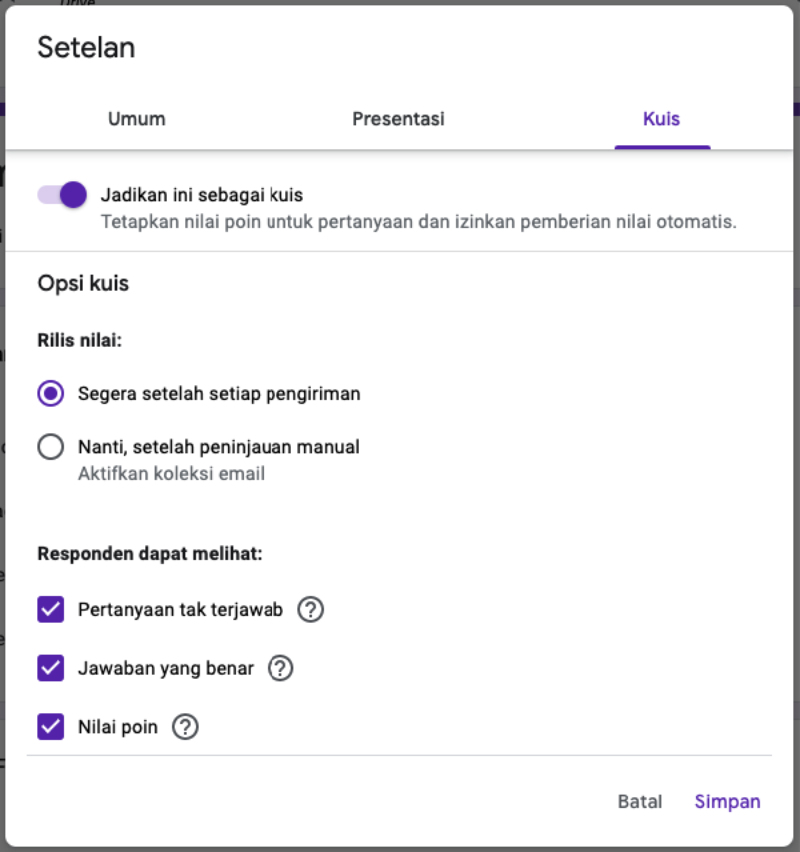 Cara Membuat Kuis Online Menggunakan Iframe dan Google Form pembatasan jumlah respon Cara Membuat Kuis Online Menggunakan Iframe dan Google Form membatasi julah file dan jawaban yang dikirm responden