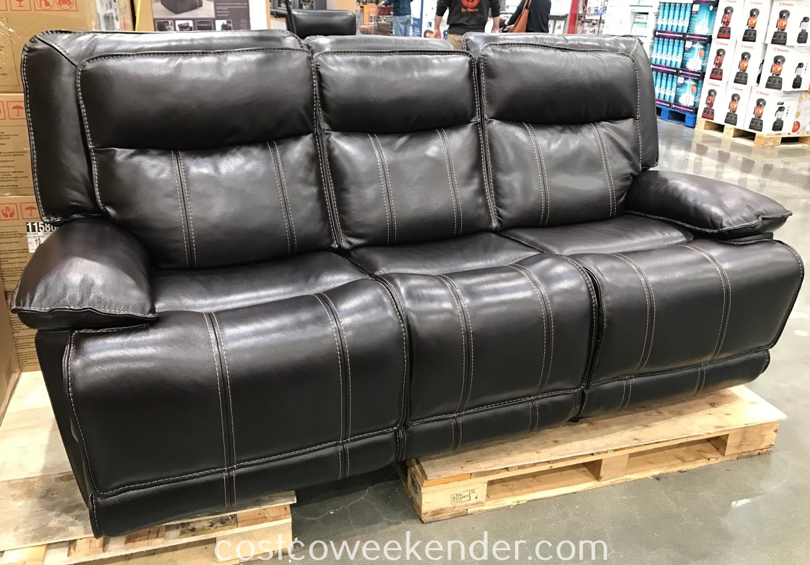 Leather Reclining Sofa