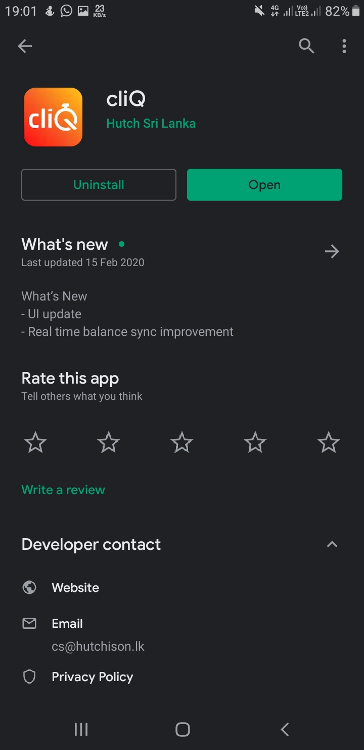 Hutch Free Data ( Cliq App )