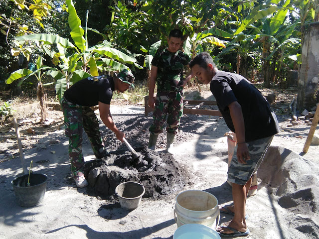 Relawan MTA Kalikotes Ikut Gabung Dengan Satgas TMMD Reg 105