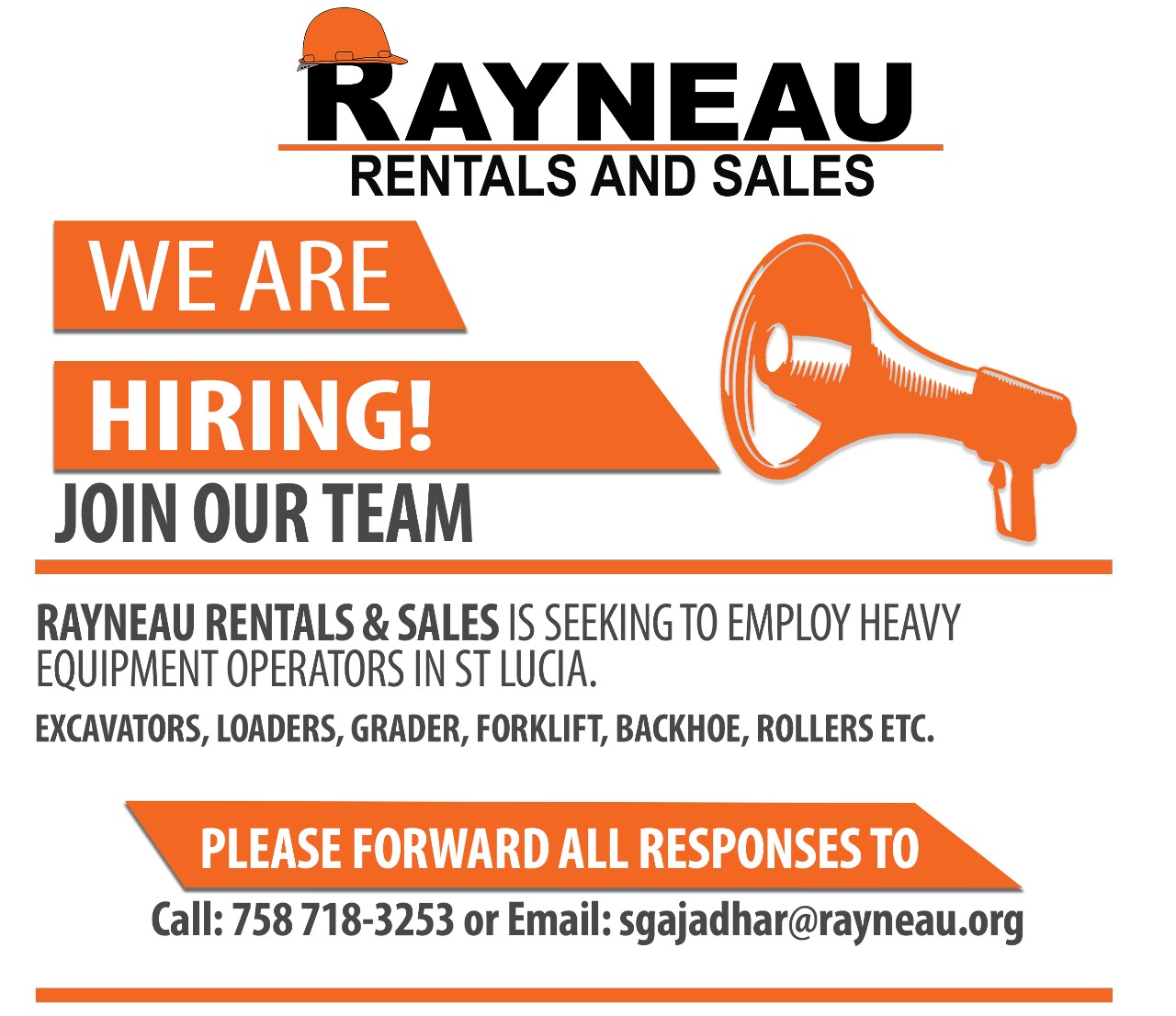 Rayneau The Store of the Future CAN YOU OPERATE HEAVY EQUIPMENT