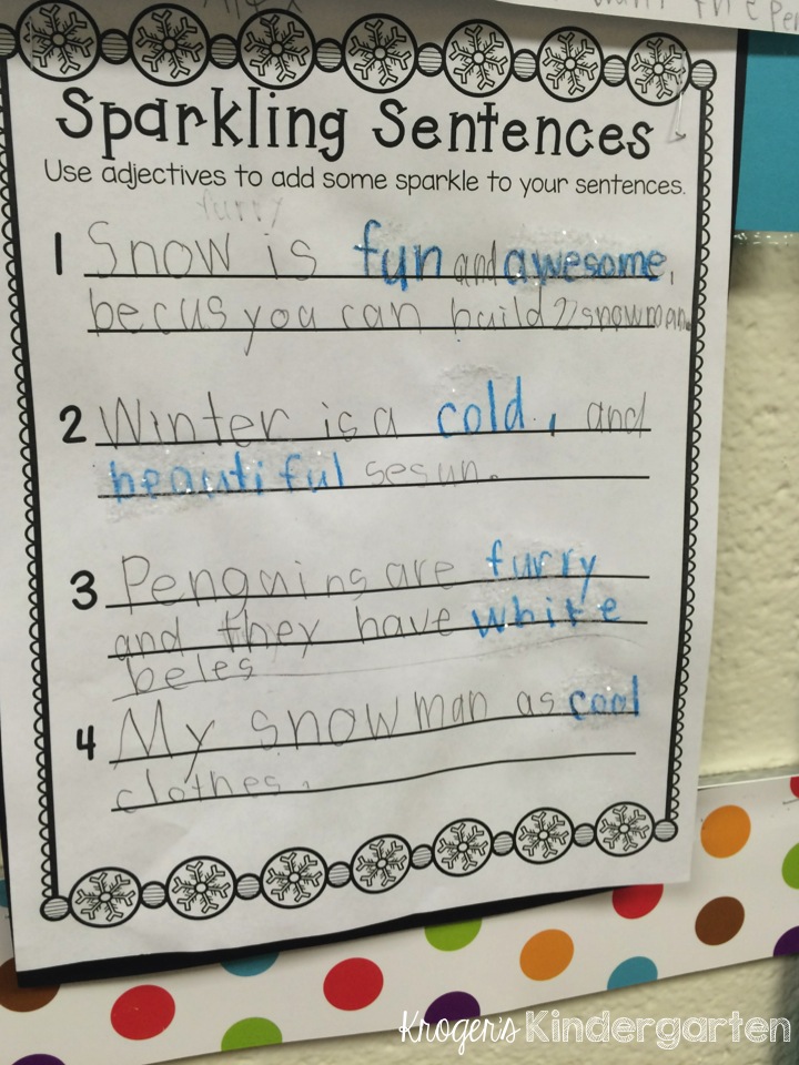 Kroger's Kindergarten Sparkling Sentences