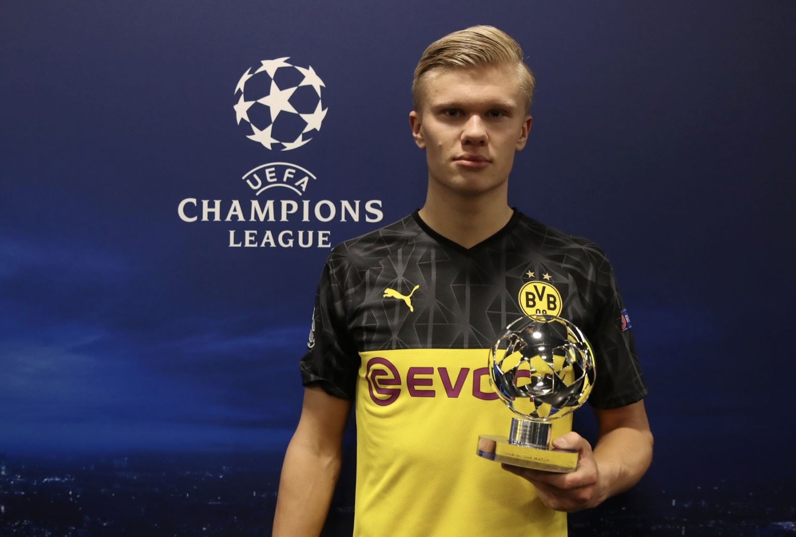 Erling Braut Haaland, Wins The Man of the Match Award in his Champions