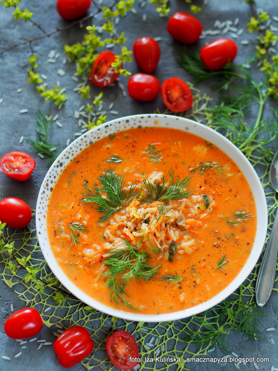 pomidorowka, zupa_dnia, danie_jednogarnkowe, pomidorowa_z_ryzem_i_warzywami, wloszczyzna, ryz