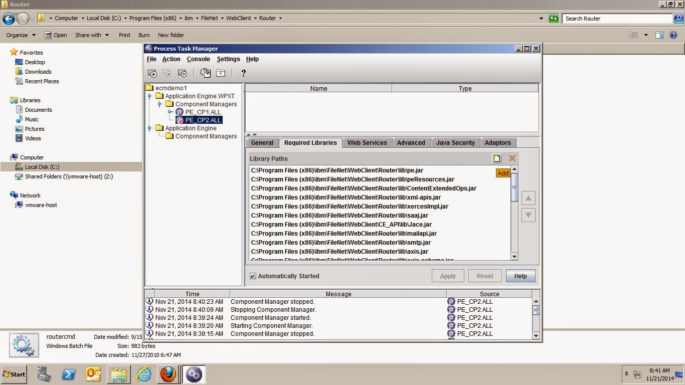 FileNet P8 Development tutorials: Configure Component Queue in FileNet ...