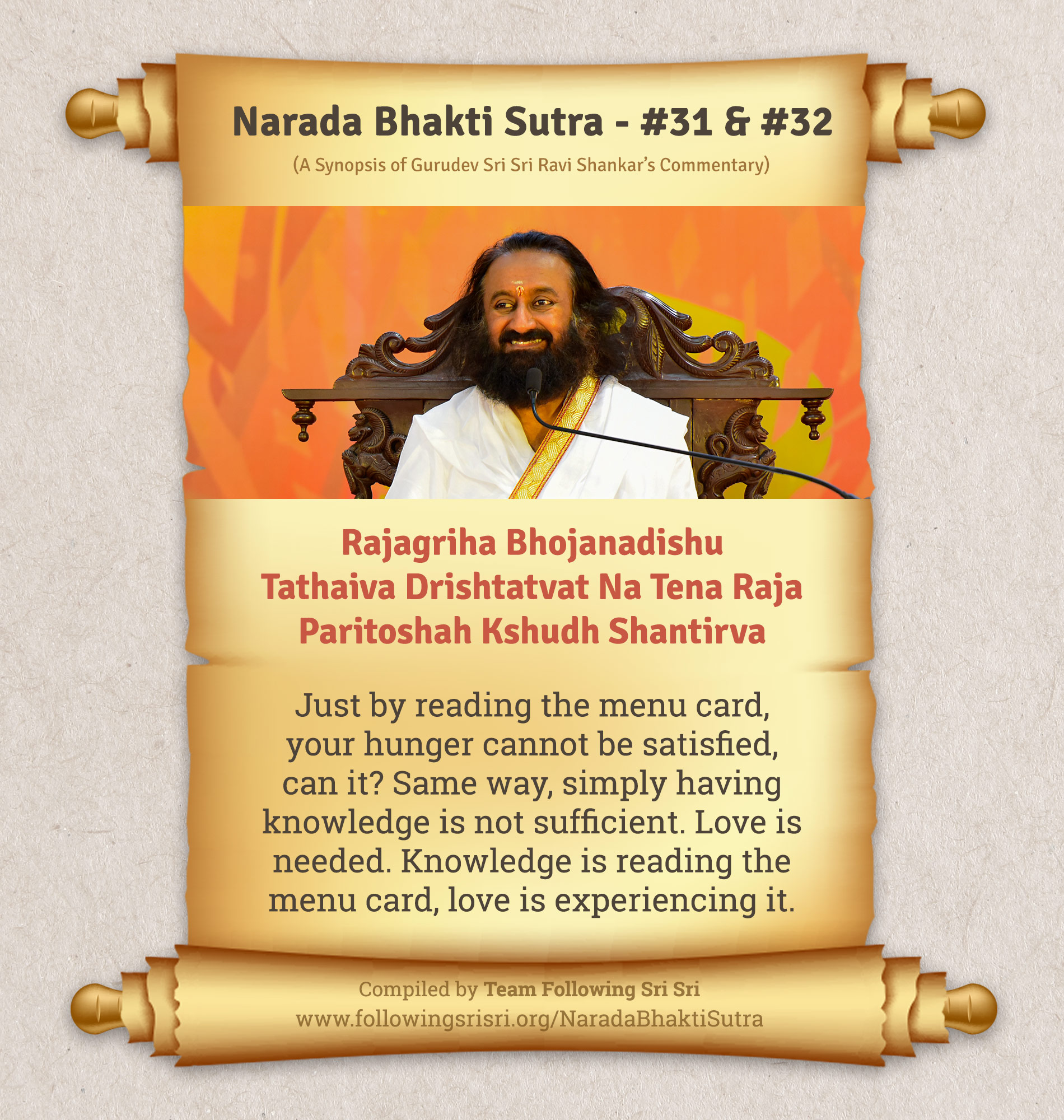 Narada Bhakti Sutras - Sutra 31 and 32