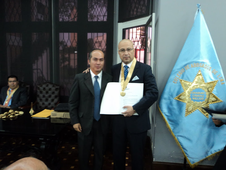 Otorgamiento de la Medalla "Árbitro de Derecho" del Ilustre Colegio de Abogados de Lima