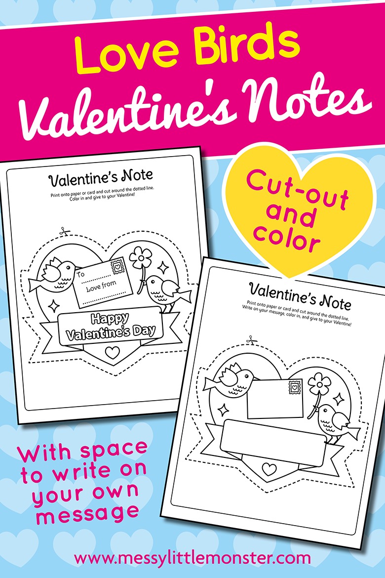 Free Printable Valentine Cards for Kids - Messy Little Monster