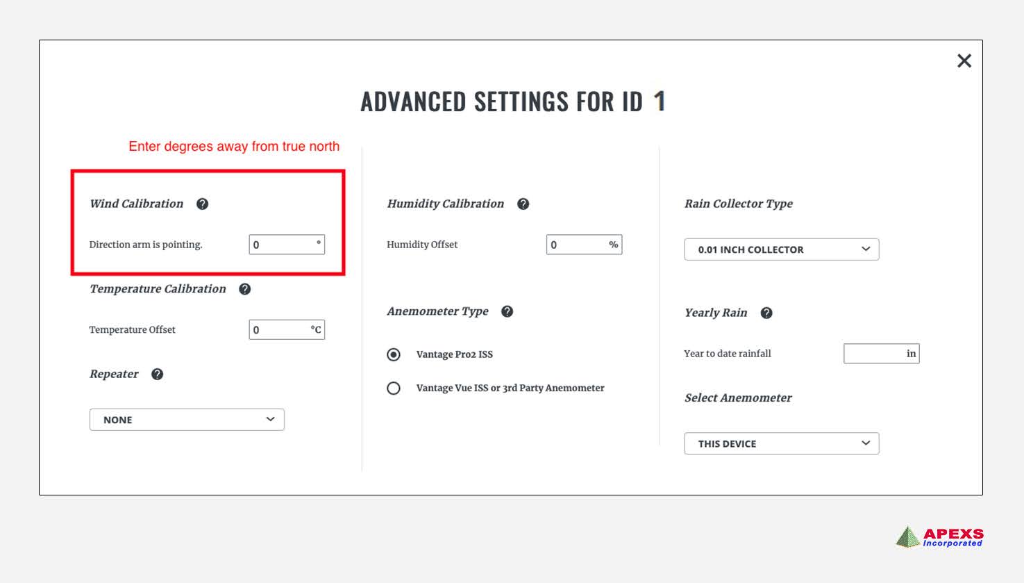 Wind calibration on your EnviroMonitor Weather Station Davis Weather