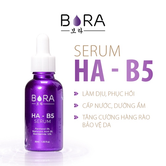 TINH CHẤT DƯỠNG ẨM NUÔI DƯỠNG LÀN DA TRẮNG HỒNG HA B5 SERUM – BORA