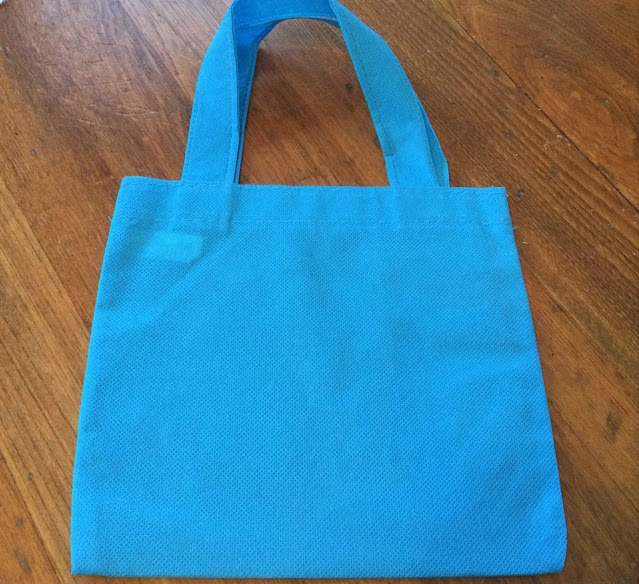 Stenciled Dollar Tree Craft Tote Decorated For Easter Organized Clutter