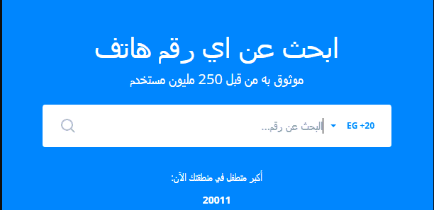 معرفة اسم صاحب الرقم بدون الحاجة إلى تحميل اى برامج 