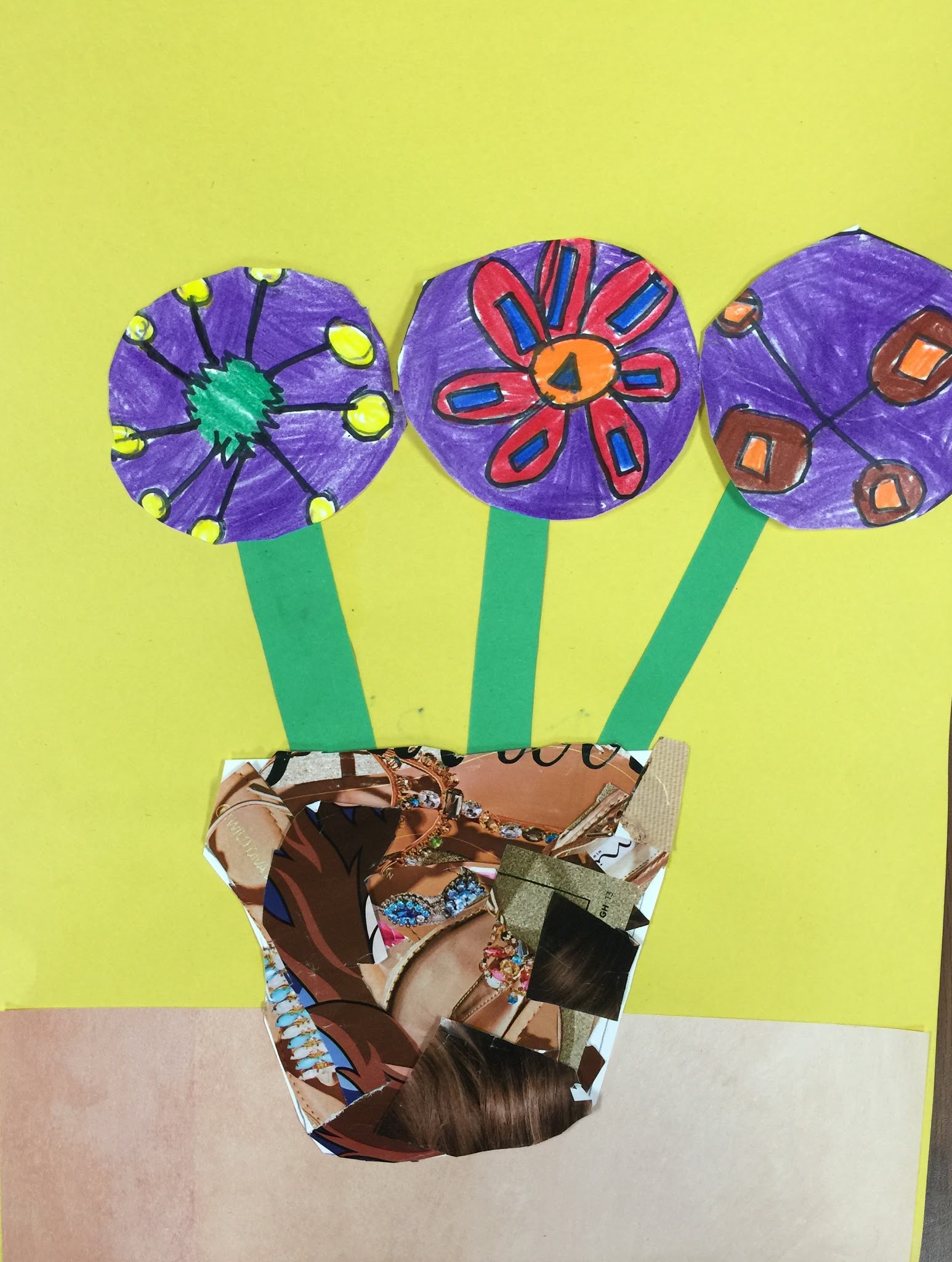Mrs. Harris' art room Flower pot collage 1st grade art lesson