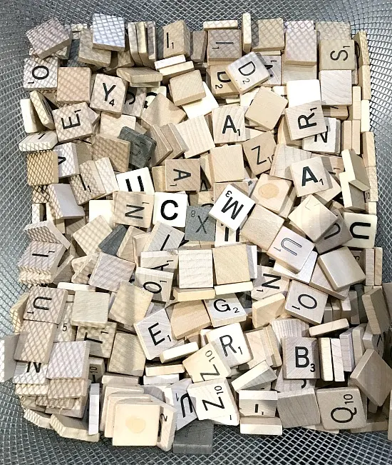 Easy DIY Scrabble Drink Coasters from leftover Scrabble tiles