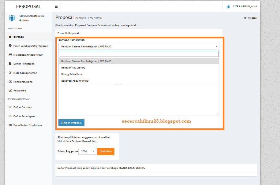 Https App Paud Dikmas Kemdikbud Go Id E Proposal
