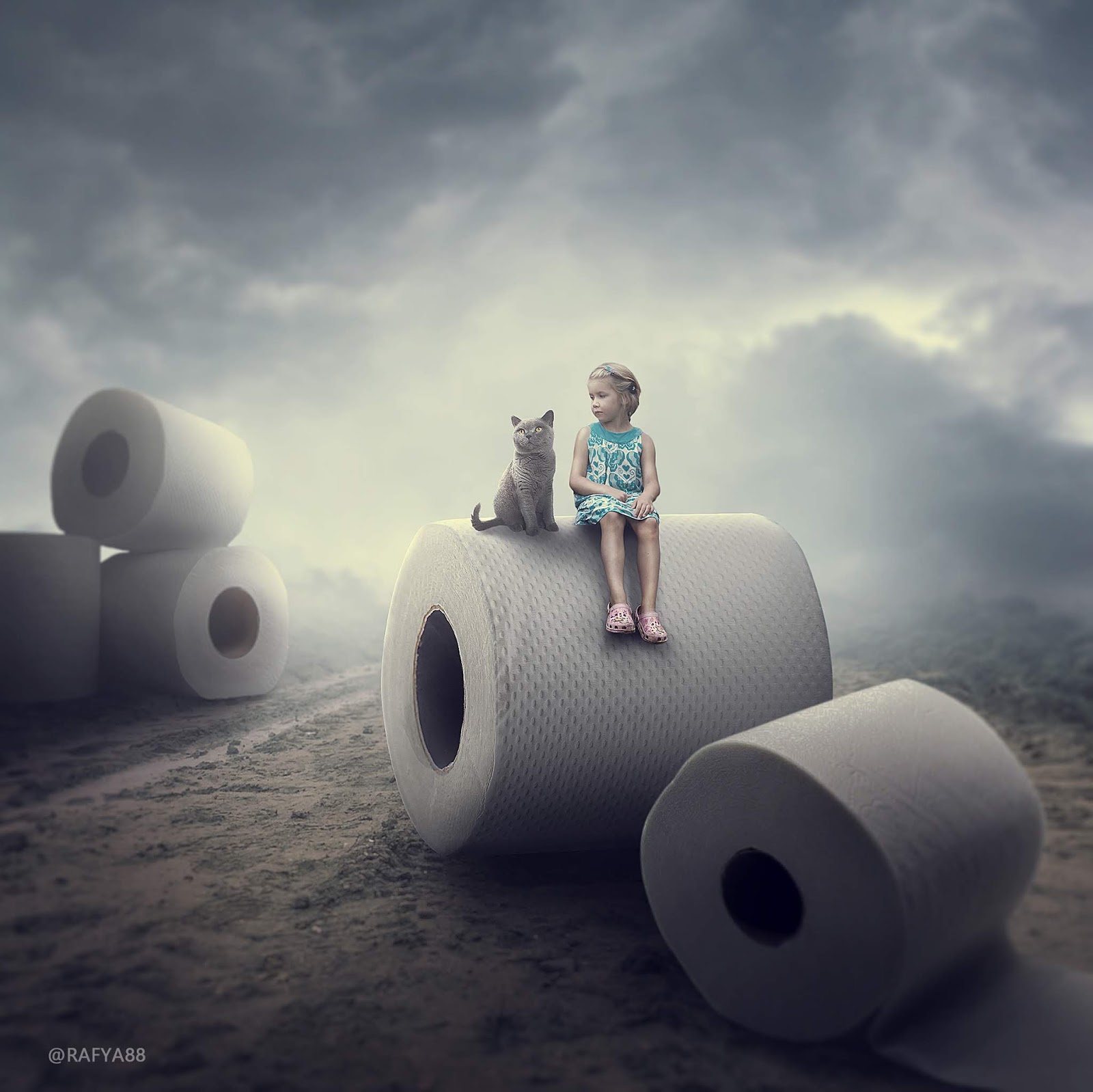 Tissue Roll Photo Manipulation Photoshop Tutorial Composite - rafy A