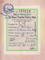 Nepal Visa Sample 