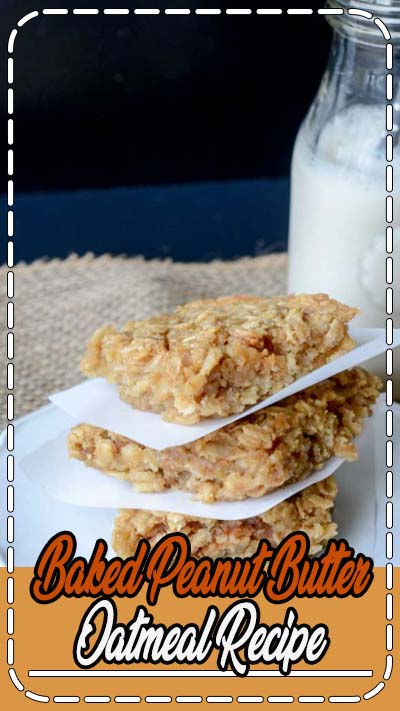 What a super breakfast or grab and go snack for anyone who wants something healthy, filling, and full of protein! In under 30 minutes, you can whip up a batch of these Peanut Butter Baked Oatmeal Bars for breakfasts or snacks! Save money and skip those store-bought oatmeal bars, and make these instead.