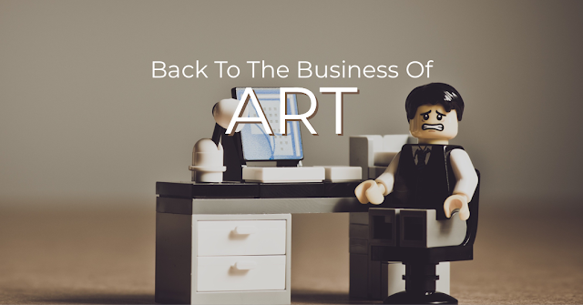back to the business of art cover image, toys character, toy business person,