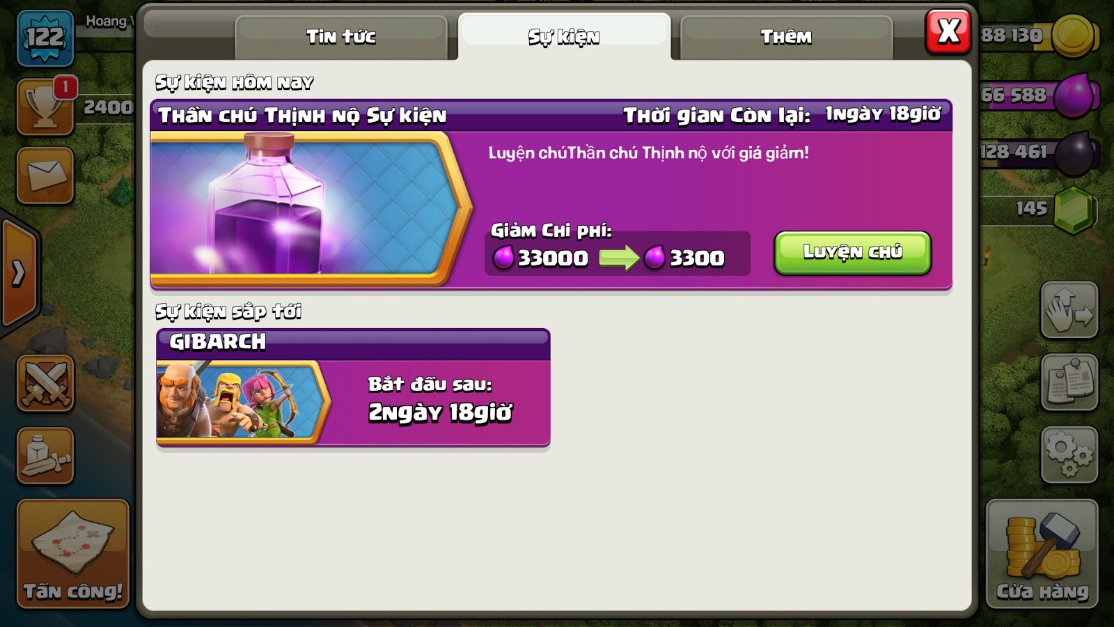 Event Discount 10% khi train Rage Spell Clash Of Clans.