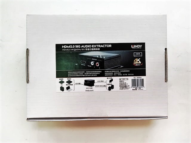 林帝 - 38361 影音分離轉換器 Lindy HDMI 18G Audio Extractor 產品開箱