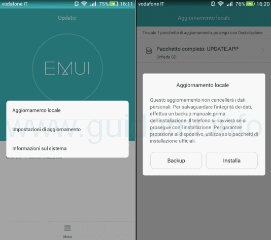 Aggiornamento G Play Mini a Android 5 Lollipop