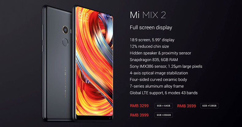 美品Xiaomi Mi Mix2 6GB/64GB Global version-