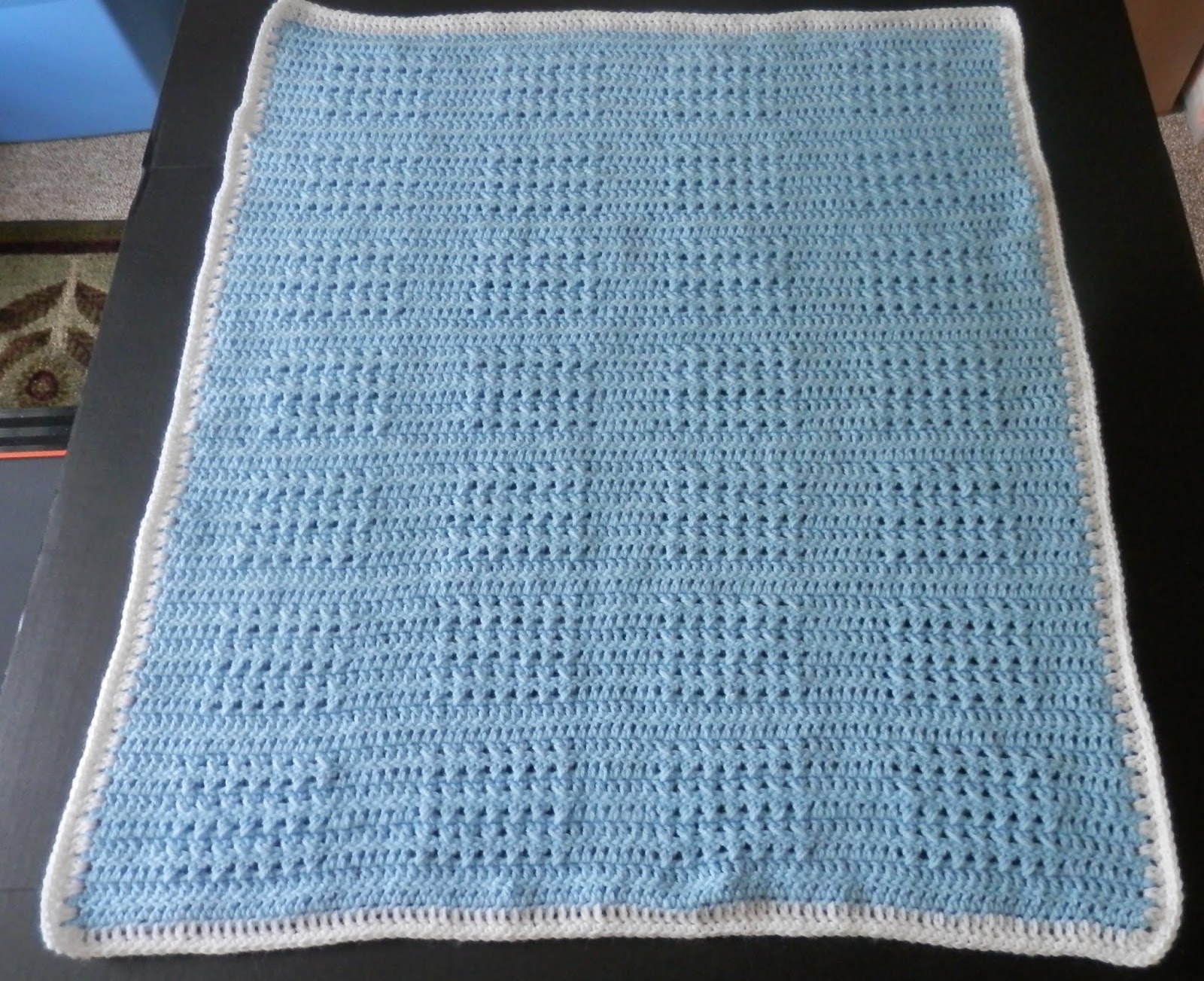 Karens Crocheted Garden of Colors X Box Stitch Baby Blanket