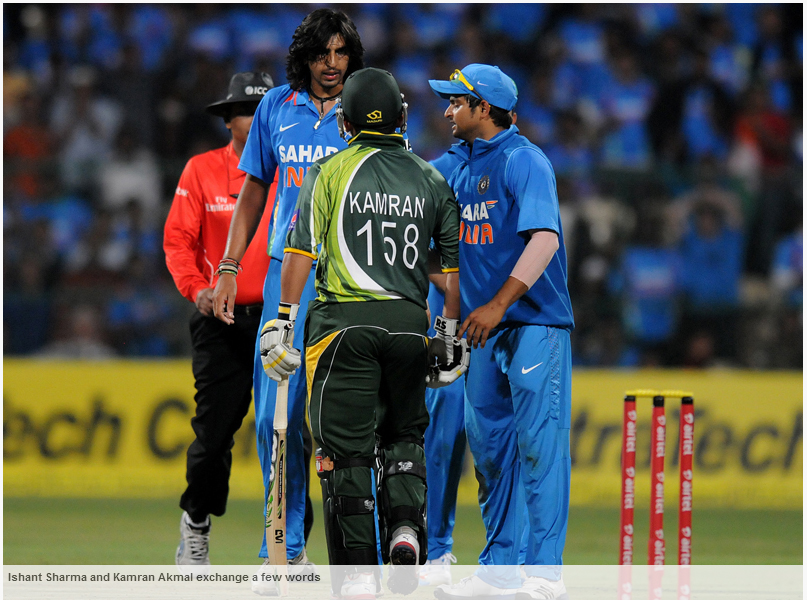 Ishant Sharma and Kamran Akmal Fight 1st T20 India v Pakistan