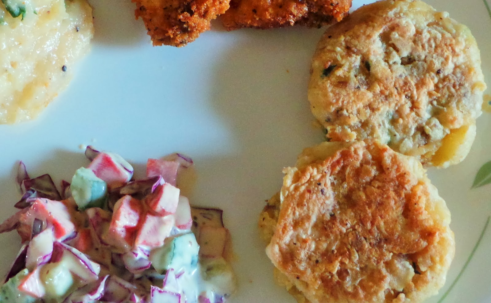 Fish Cakes with Yogurt mayo Salad