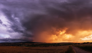 Wetterfotografie Gewitterzelle Regenfront Weserbergland