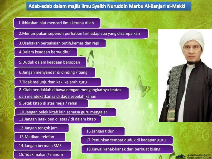 Halwa Minda: Adab-adab dalam majlis ilmu