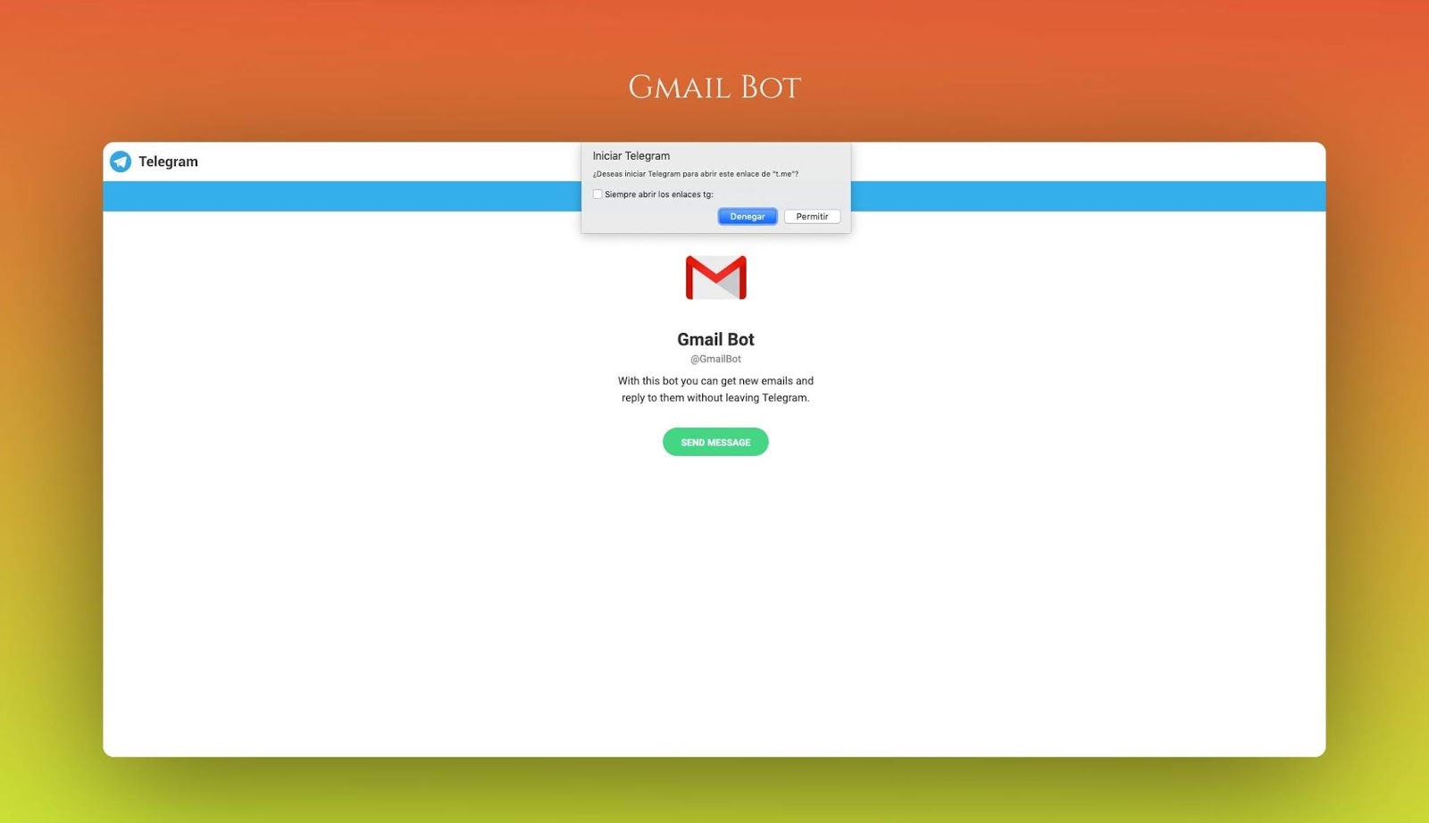 Gmail bot Telegram. Gmail telegram