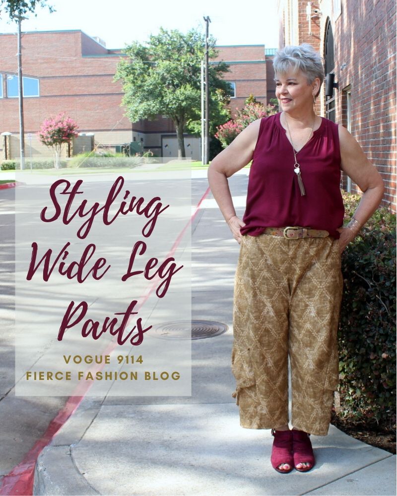 Styling Wide Leg Pants ~ Vogue 9114 - Fierce Fashion