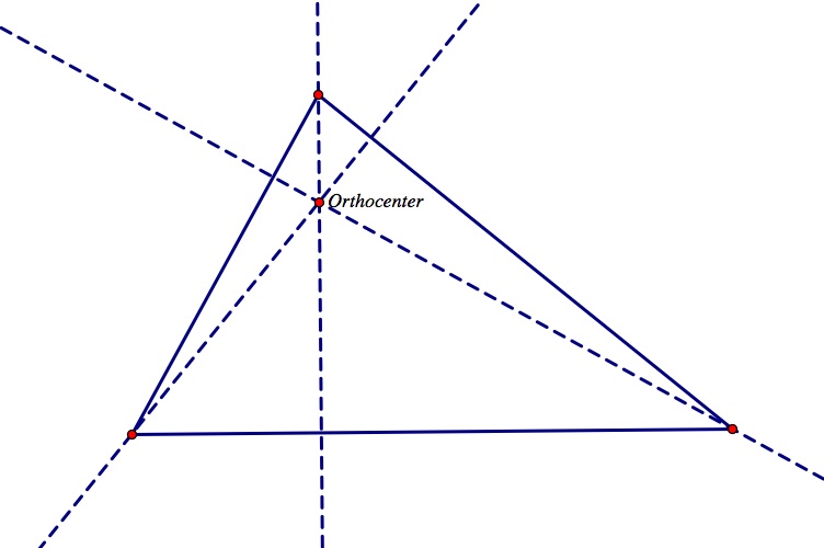 Ортотреугольник. Ортоцентр треугольника. Ортоцентр тупоугольного треугольника. Углы ортотреугольника. Координаты ортоцентра.