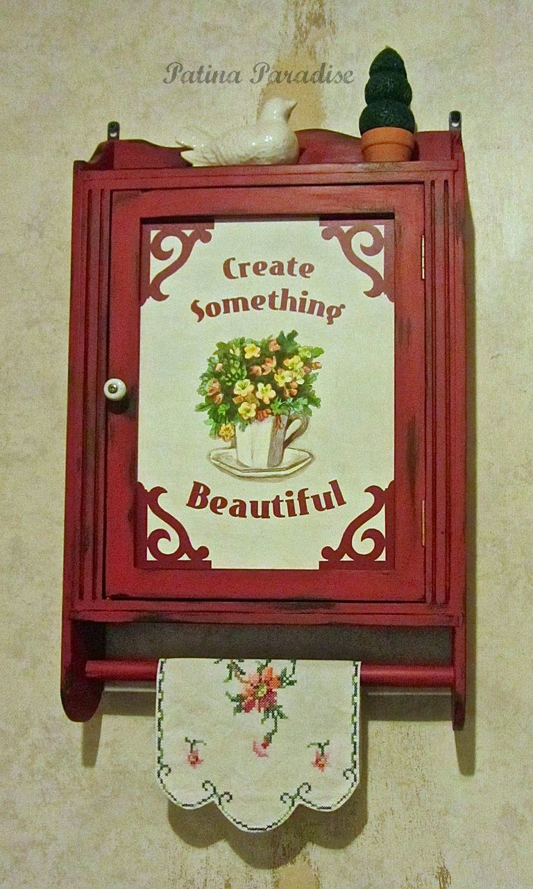 Patina Paradise Plain Cabinet becomes Beautiful Craft Storage